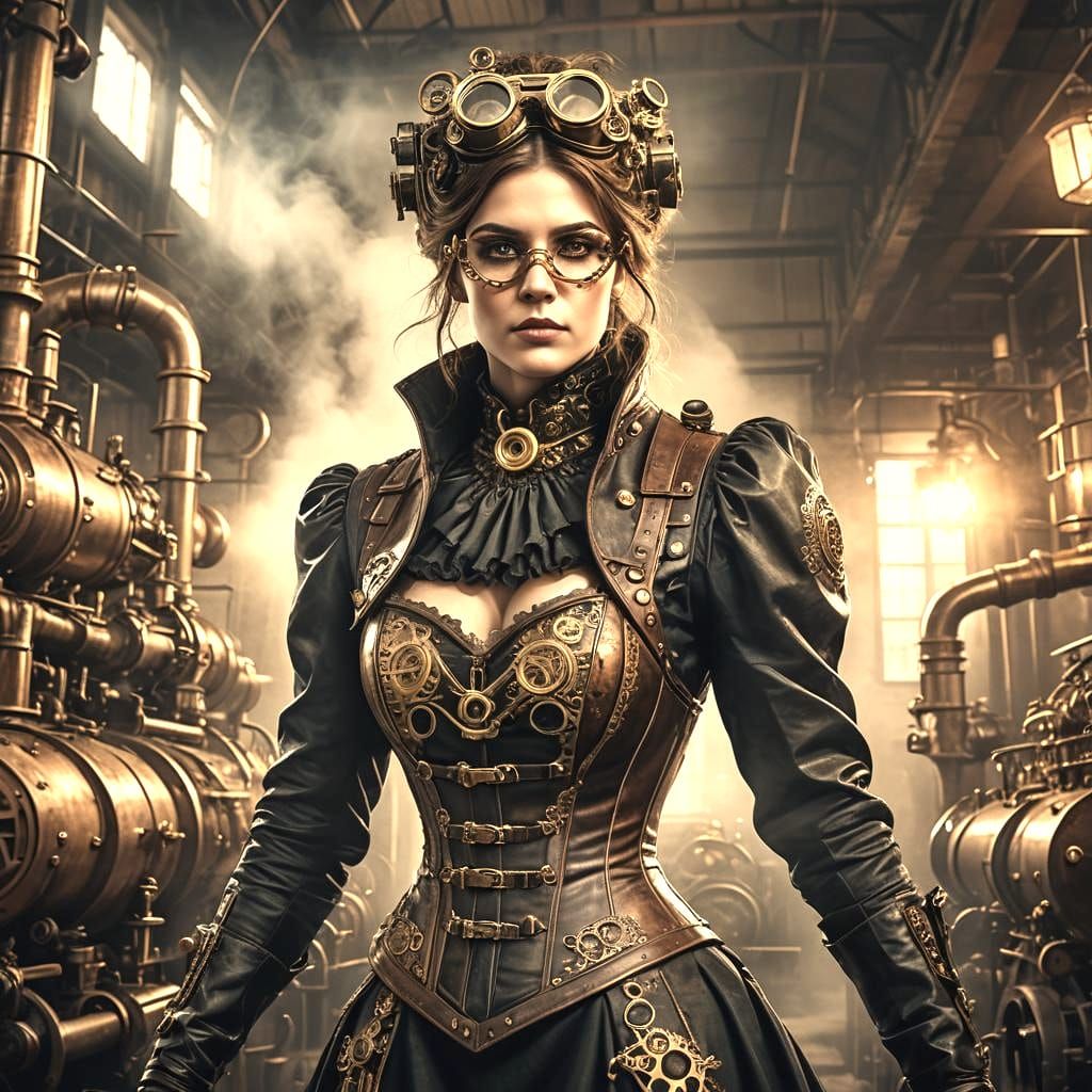 Steampunk Engine in Sartorial Chic Style