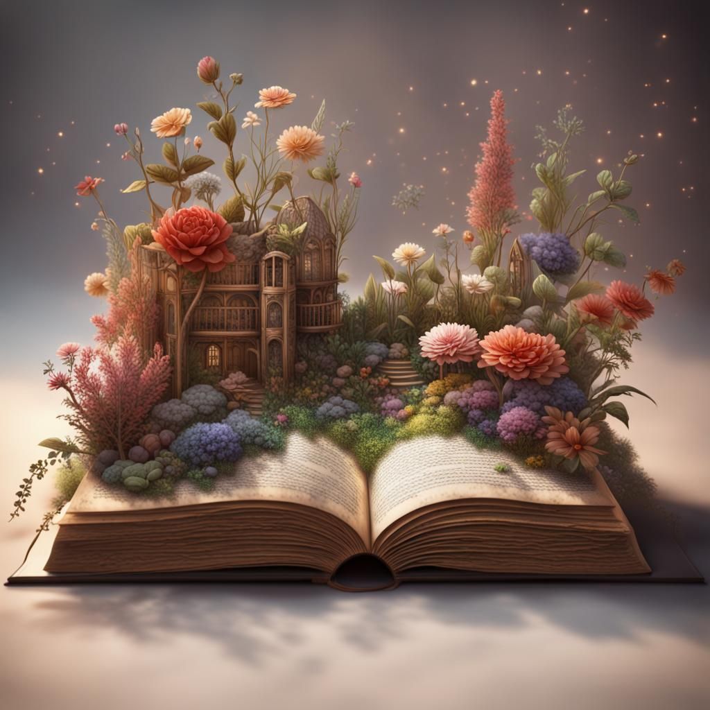 Book Page Garden: Fantastical Floral Art