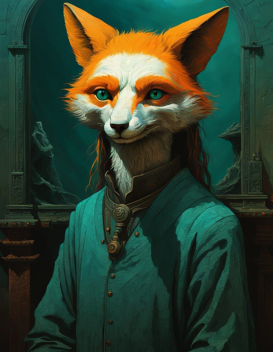 An Enigmatic Aged Mona Lisa Shrouded in Whimsy and Intrigue