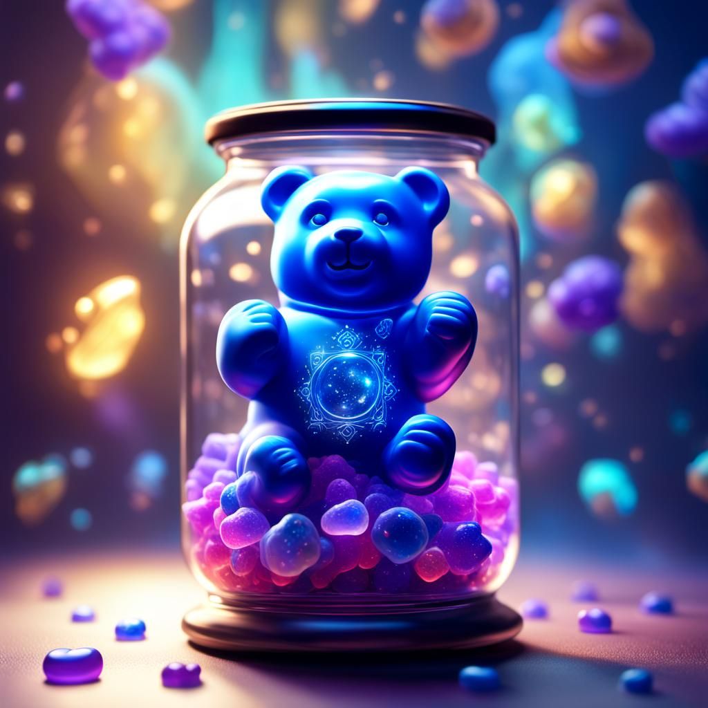 Astral Gummy Bear in Space: Cosmic Art