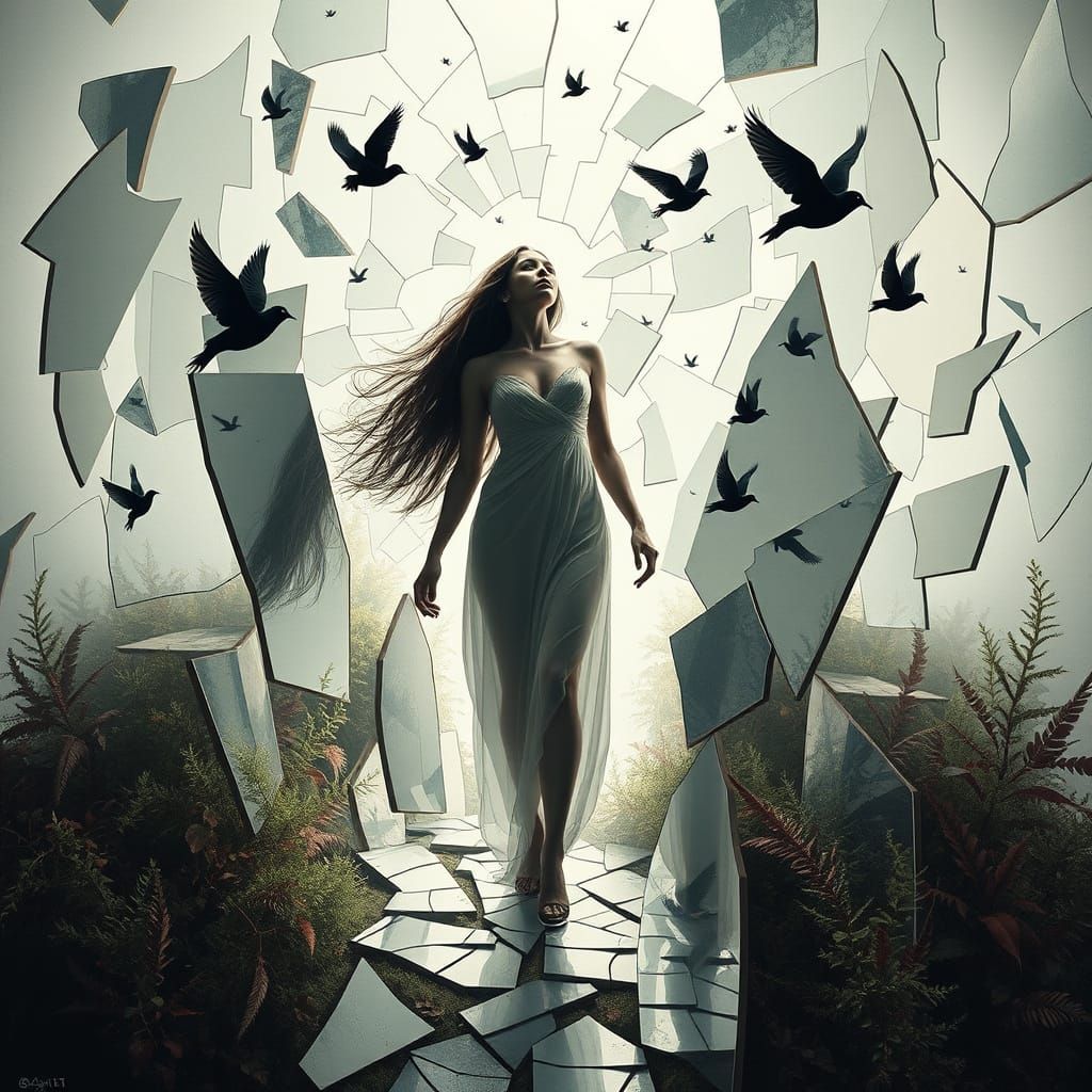 Surreal Fragmented Sculpture in Mystical Style