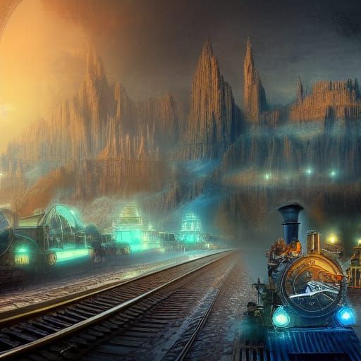Ticket to Ride: Detailed Matte Painting in Deep Color