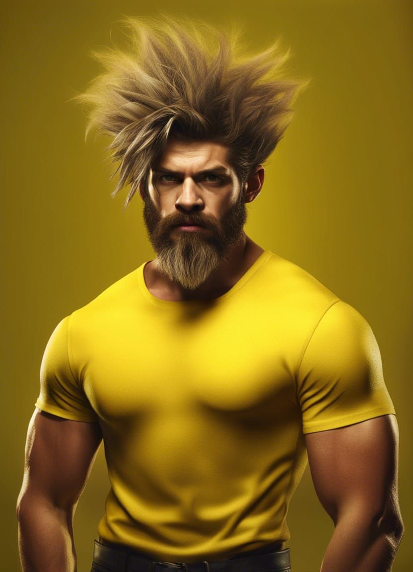 Punk Teen Wolf Bodybuilder: Digital Matte Painting