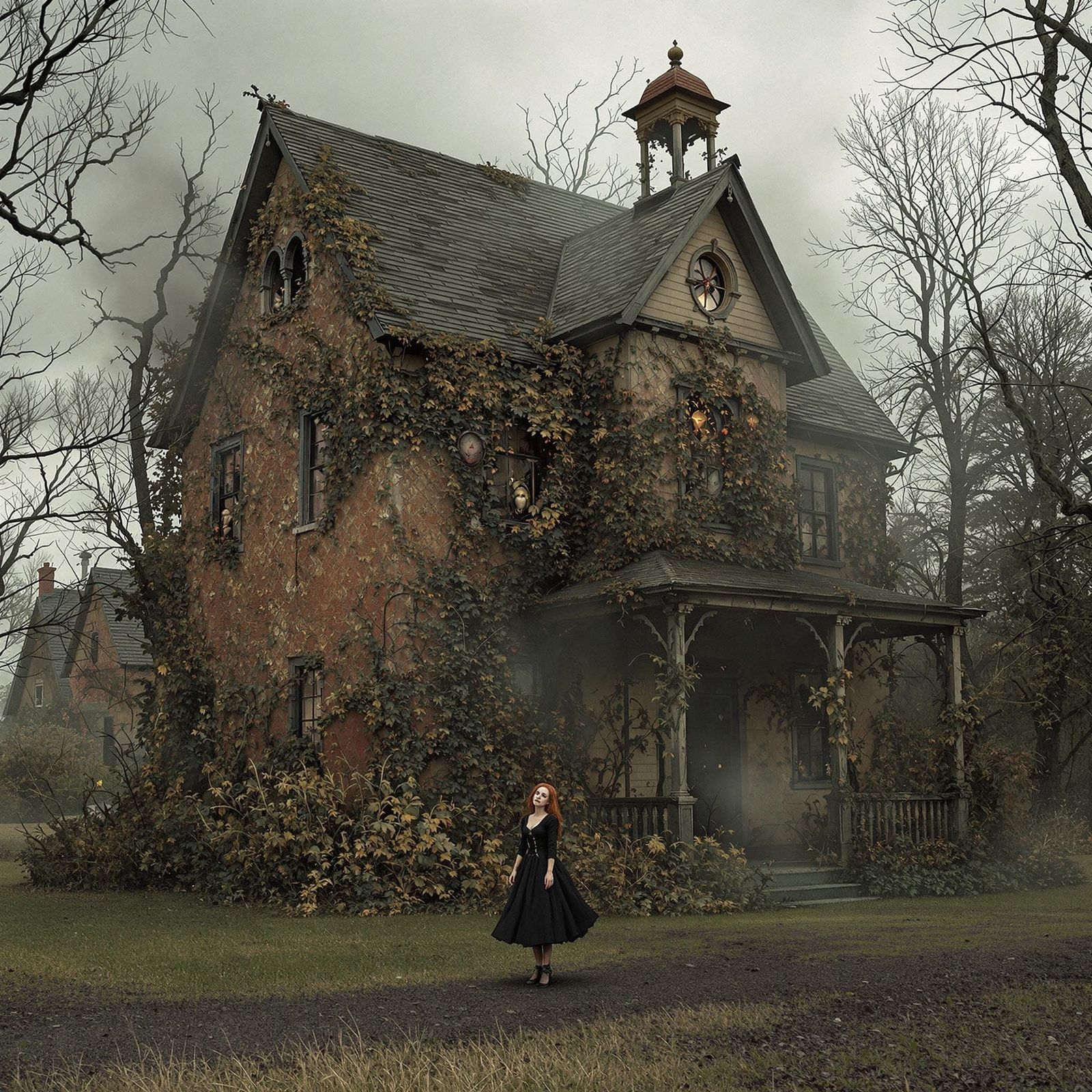 Haunted Abandoned House Under Dark Folk Magic