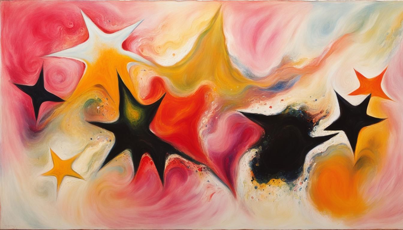 Hallucinatory Maelstrom of Stars as Naive Art