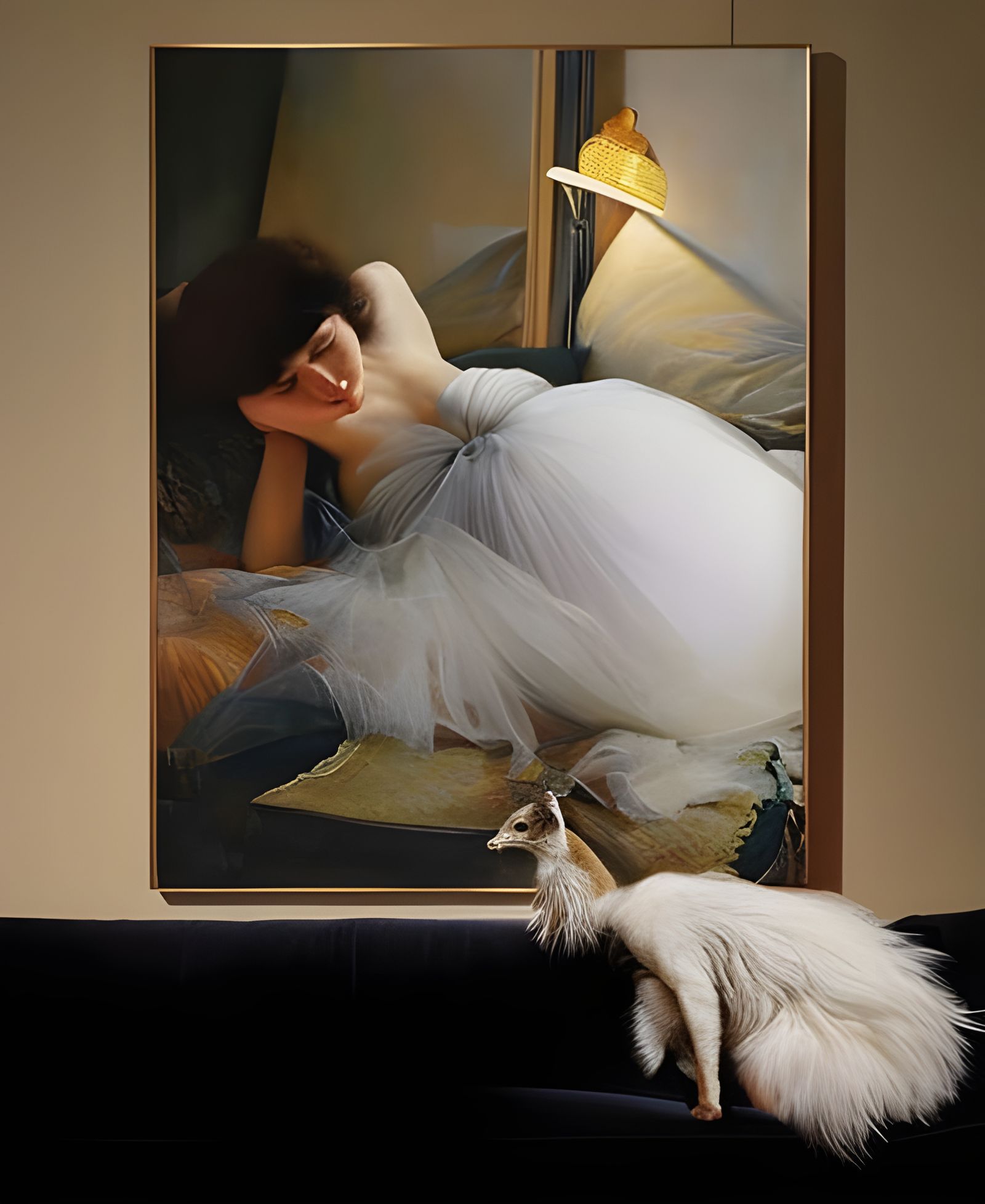 Cat's Nap: A Hyperrealistic Mixed Media Painting