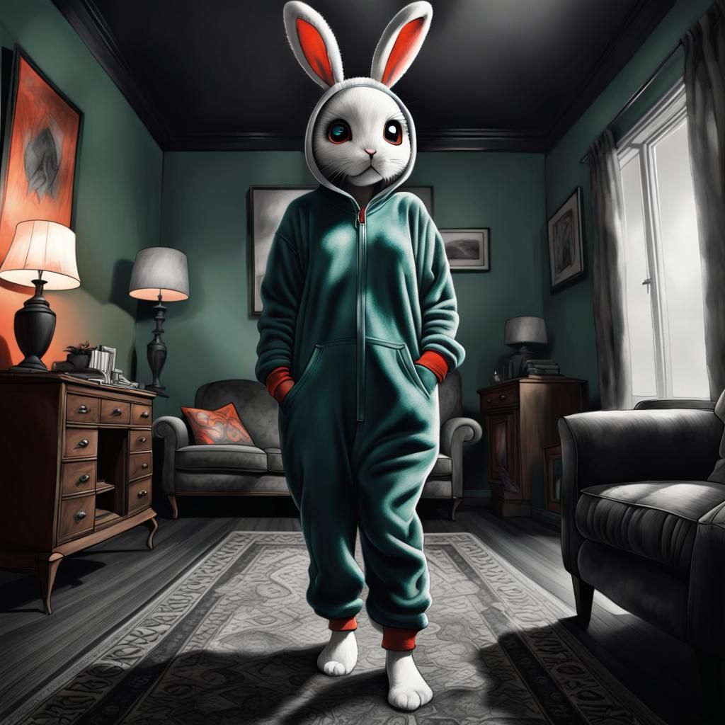 Cyberpunk Pokimane in Dreamy Charcoal Art