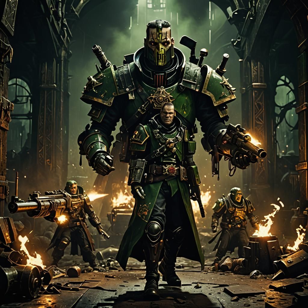 Inquisitor Eisenhorn Close-Up in Dark Armor