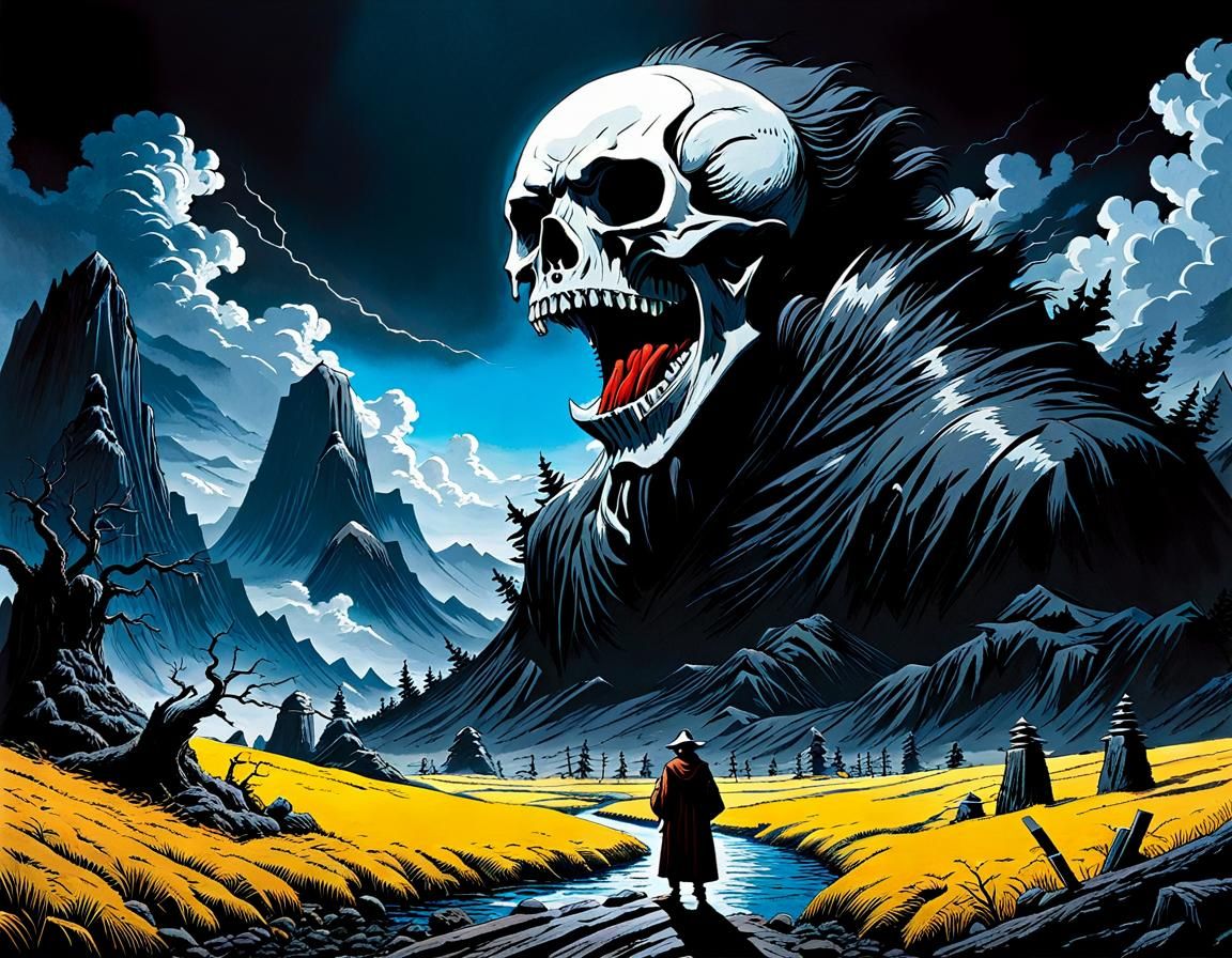 Nightmare Landscape in Expressionist Style