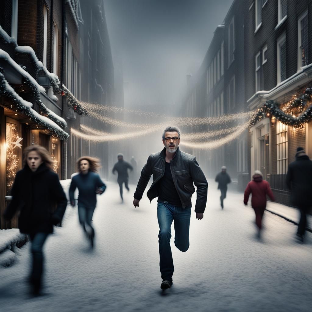 People Fleeing George Michael's Last Christmas: Hyperrealist...
