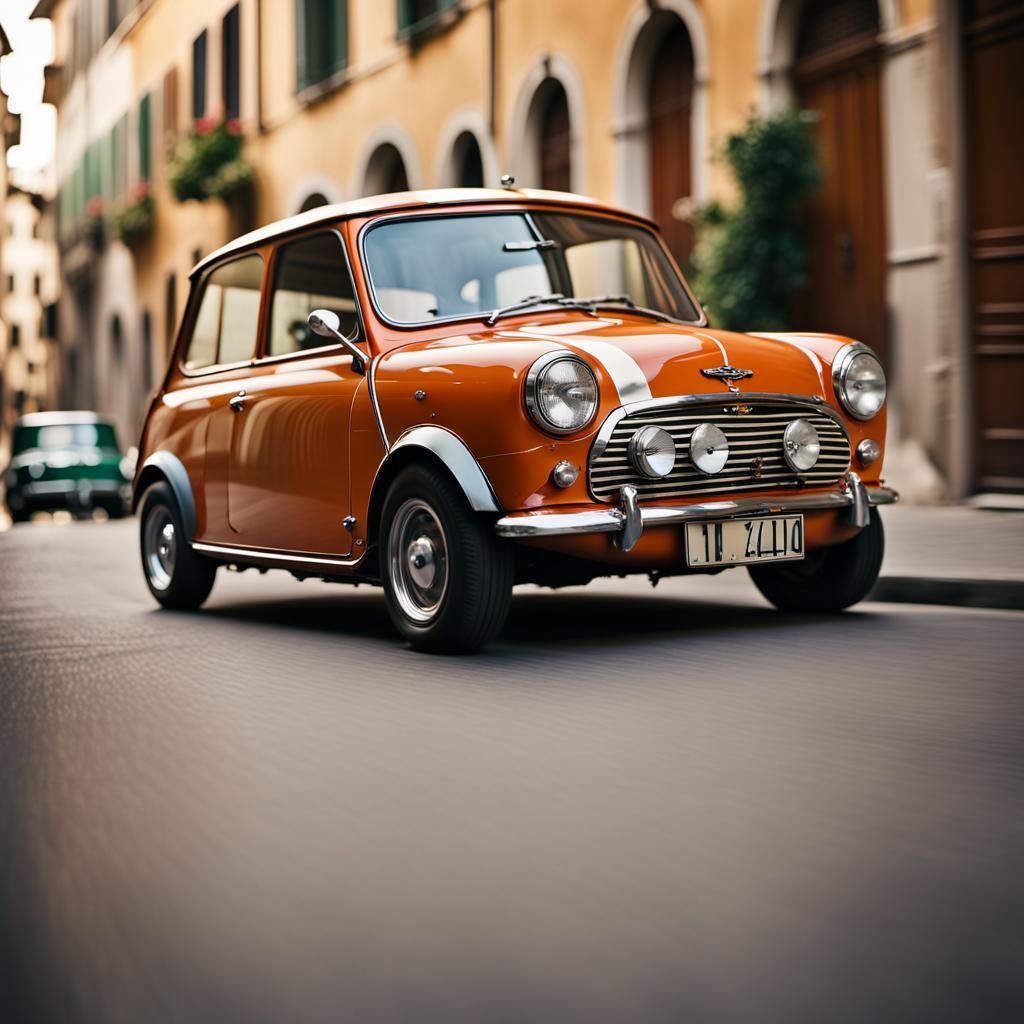1965 Morris Mini Cooper Races Through Italy