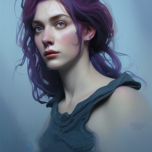 Nymphadora Tonks Portrait in Art Nouveau Style