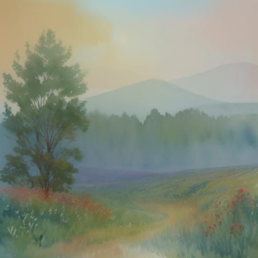 Impasto Watercolor Potato Painting