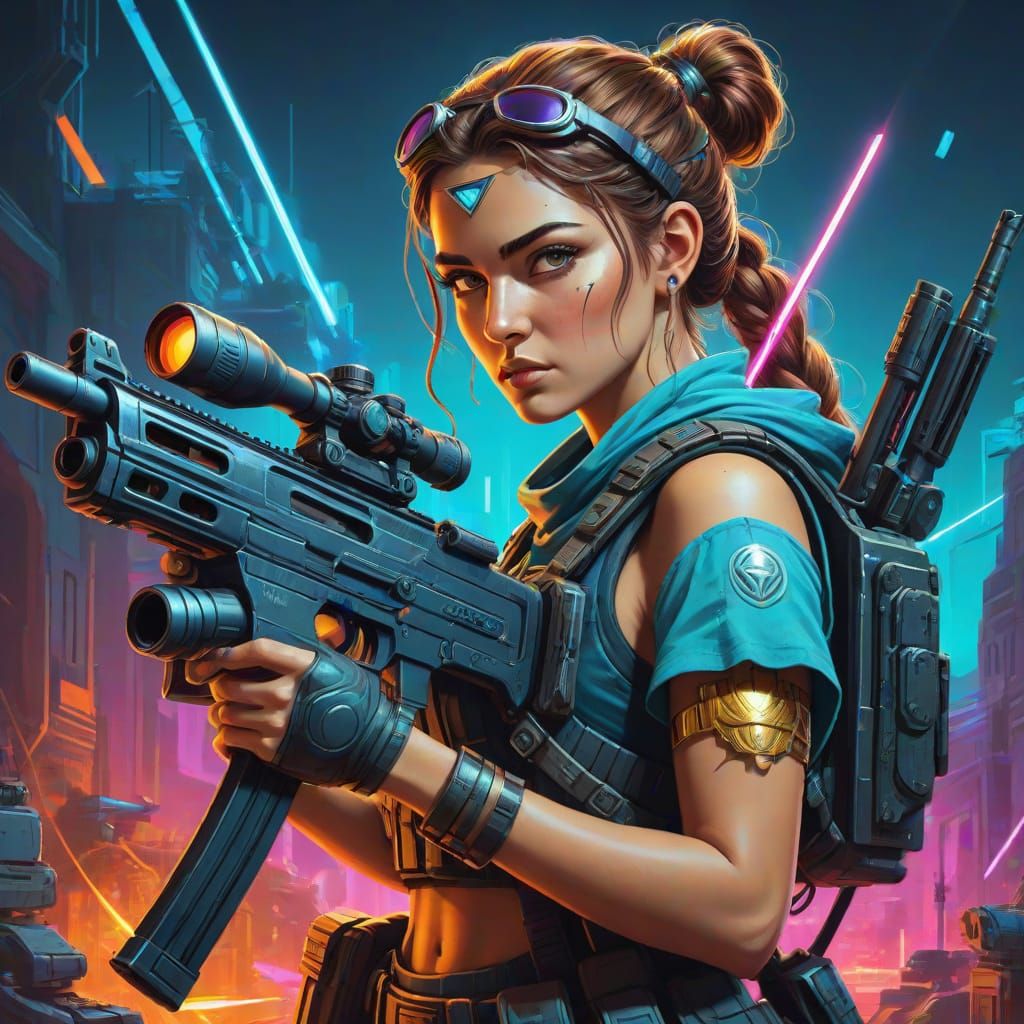 Cyberpunk Goddess of the Hunt Unveiled