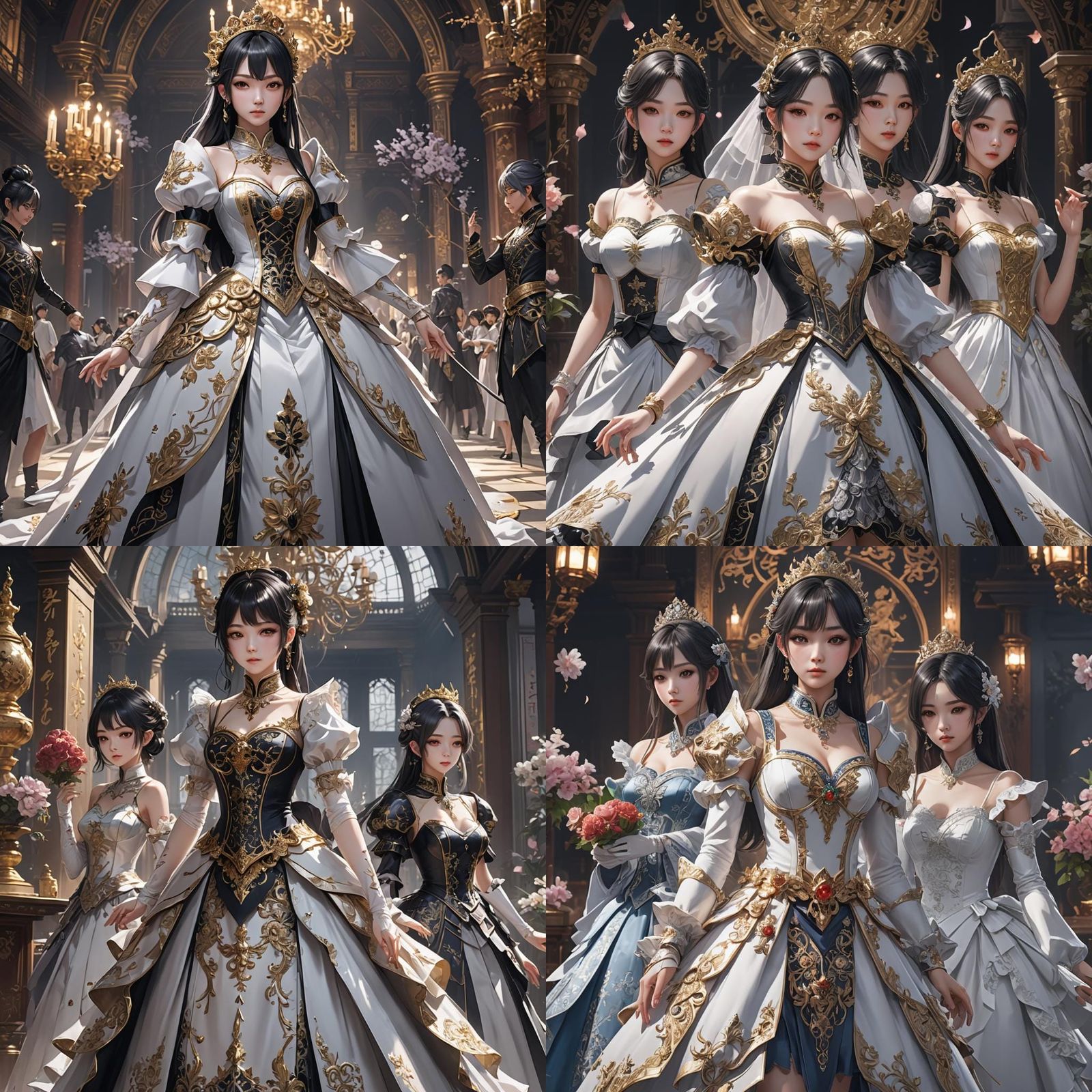 K-Pop Princess's Enchanted Dress: 3D Anime Art