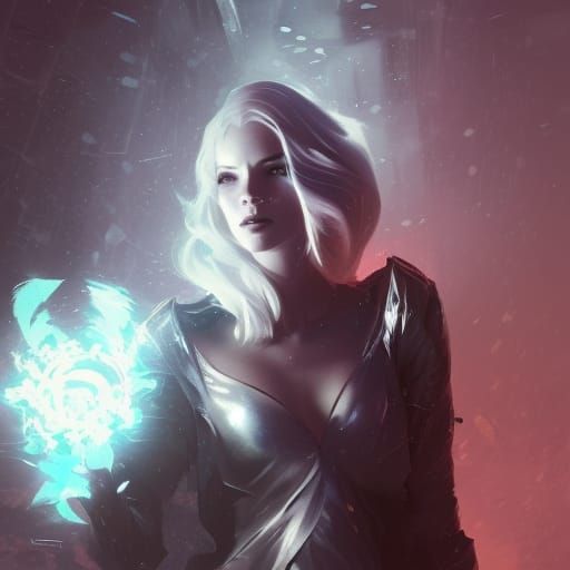 Killer Frost Concept Art in Orange and Teal