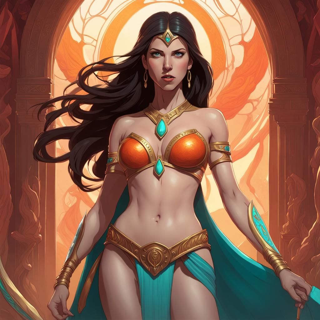 Dejah Thoris as Anna Kendrick in Bruce Timm Style