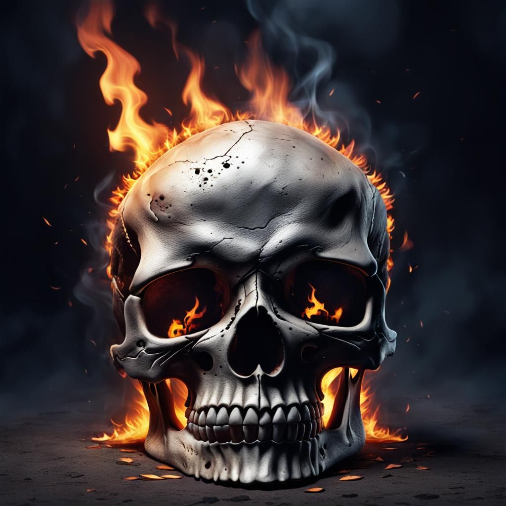 Burning Skull Image