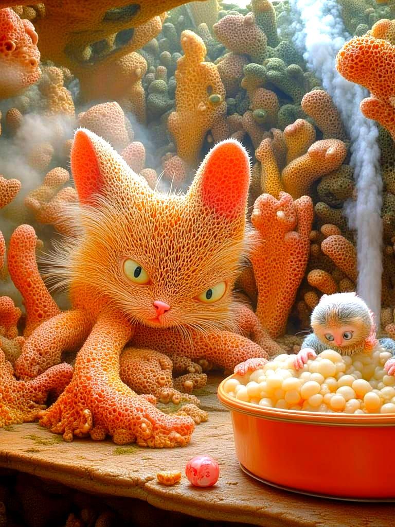 Cozy Cat Sleeping Peacefully