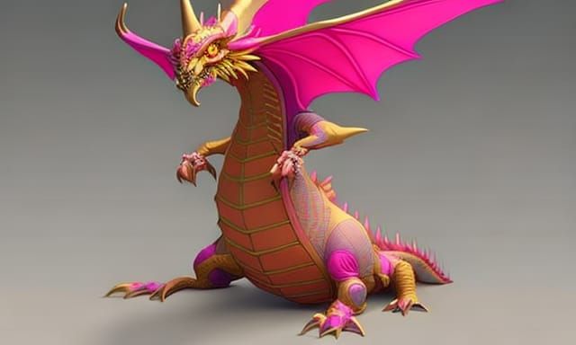 Rainbow Dragon Character Design in Vivid Colors