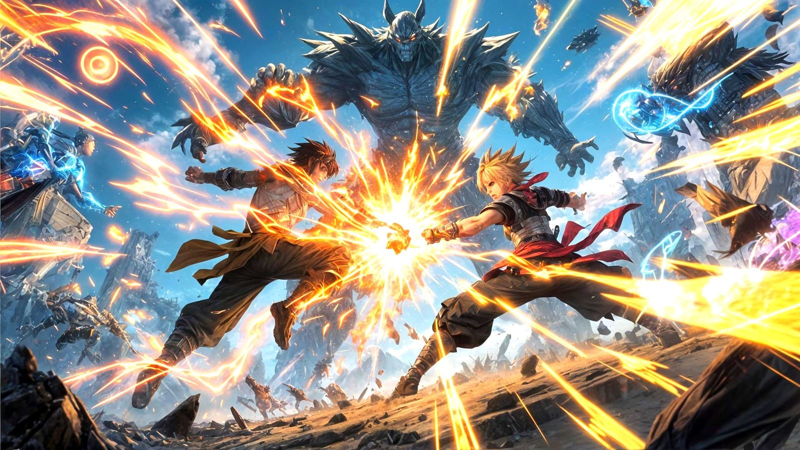 Anime Showdown Dynamic Action Scene