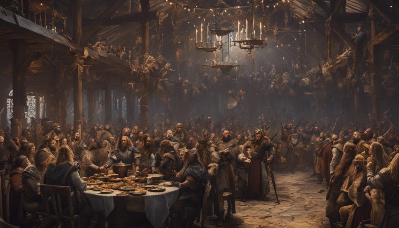 Viking Feast: Detailed Matte Painting in Unreal Engine