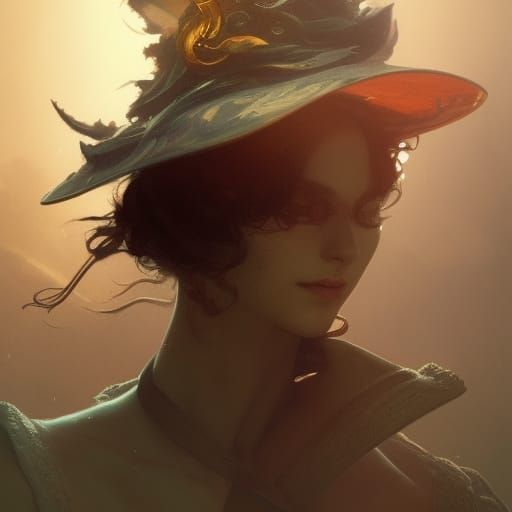 Cat in Hat: Dark Fantasy Concept Art