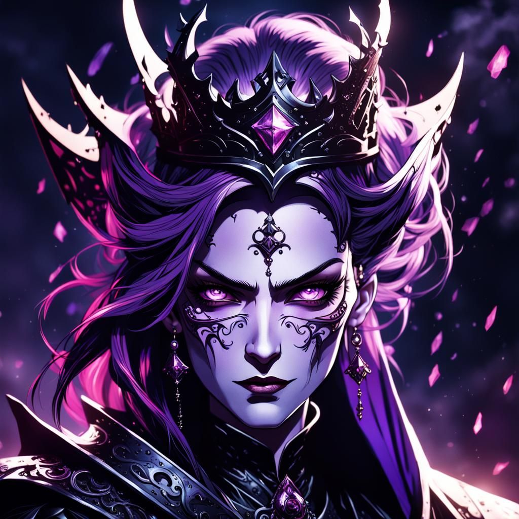 Manga Villainess in Gothic Armor with Dark Magic