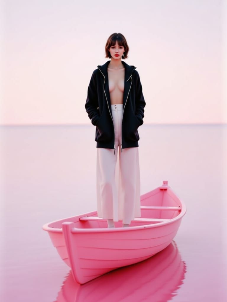 Surreal Fashion Portrait in Liminal Space