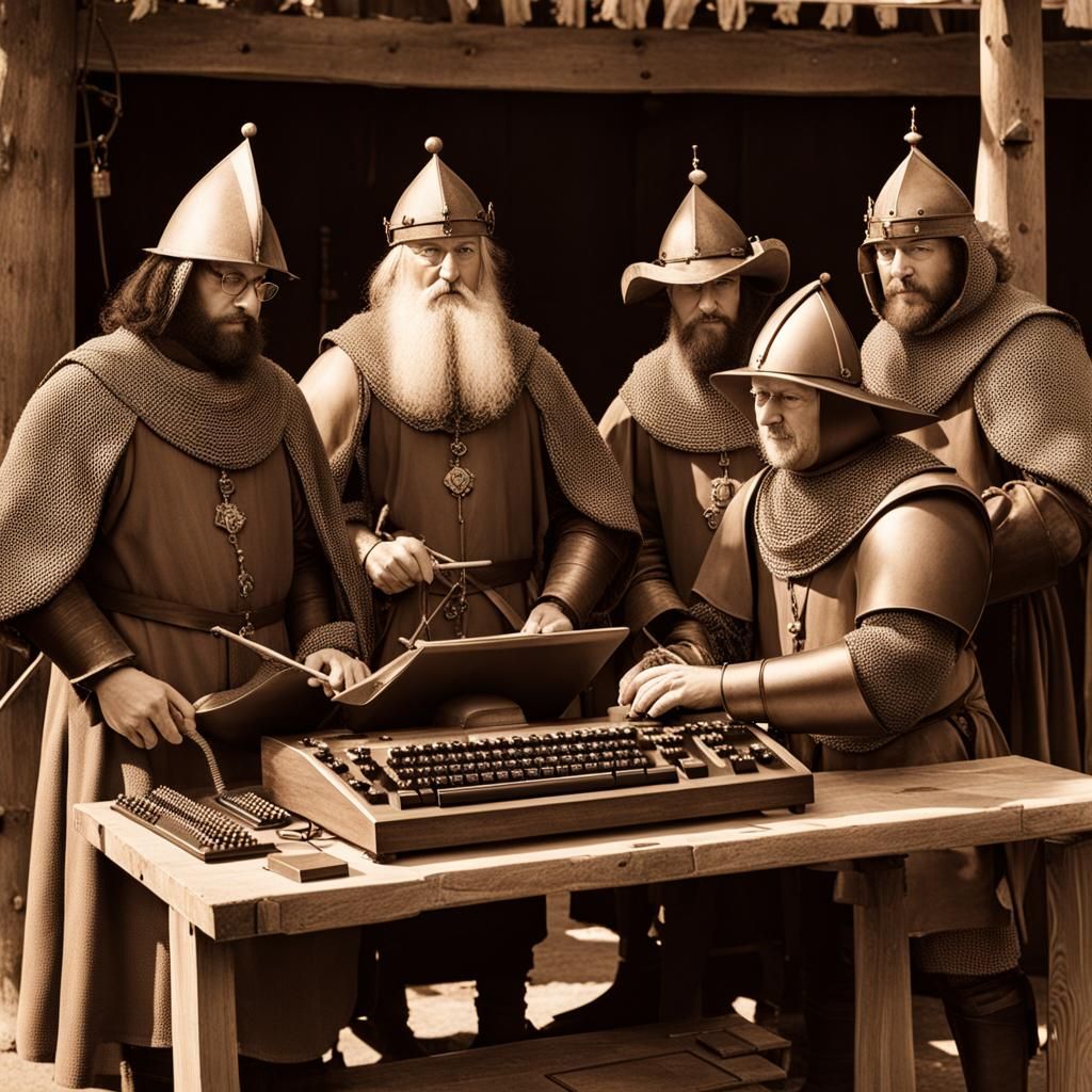 Medieval Hackathon: Nerdy Guys and Wooden Computers