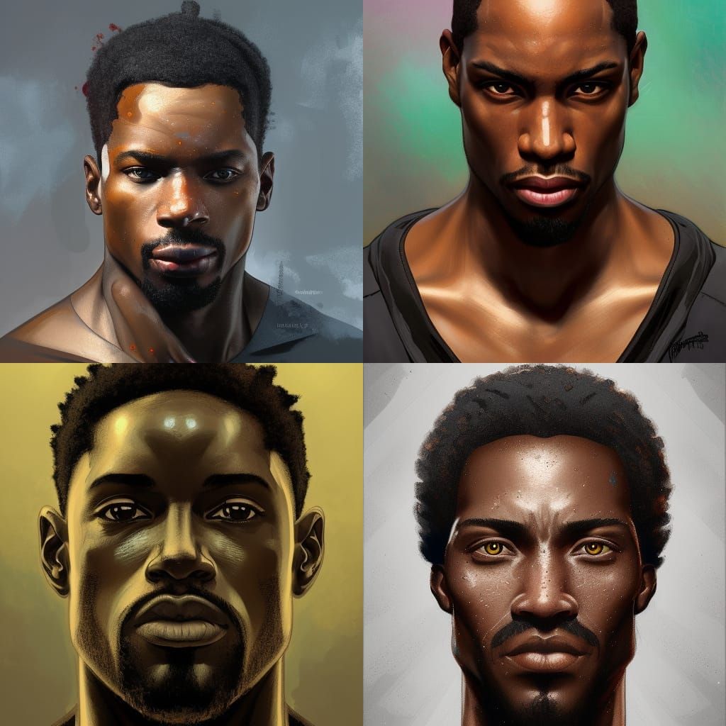 Hyperdetailed Portrait of a Black Man