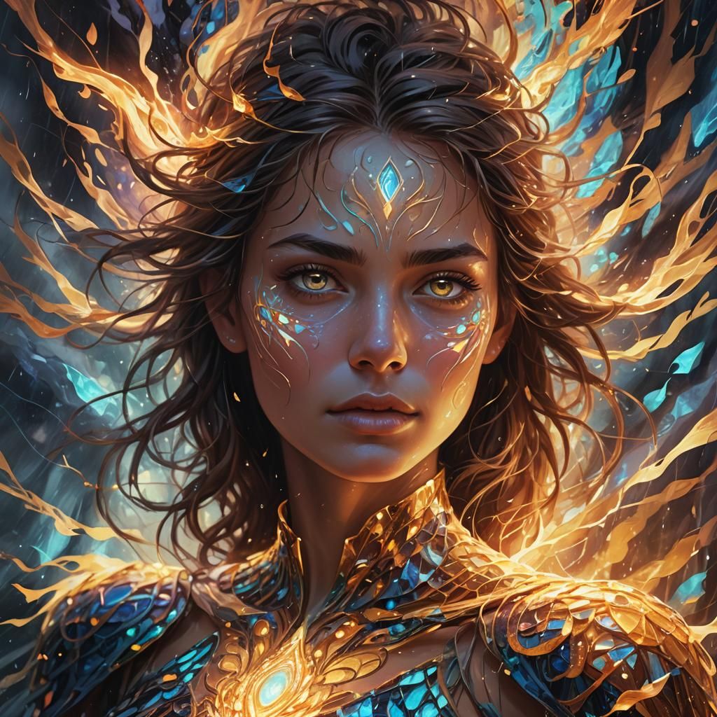 Radiant Stormlight Character in Digital Art