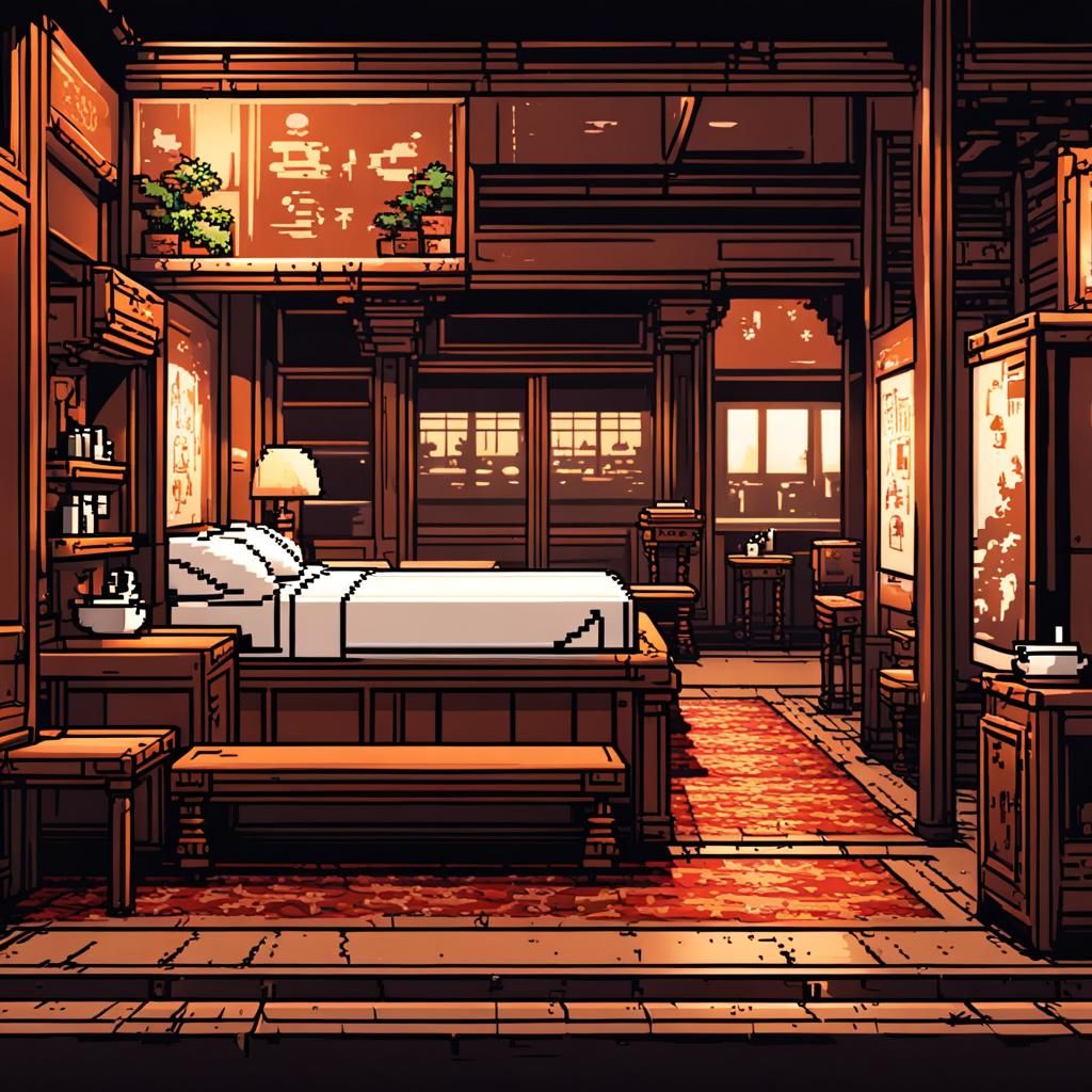 8-bit Bedroom in 1980s Istanbul Restaurant