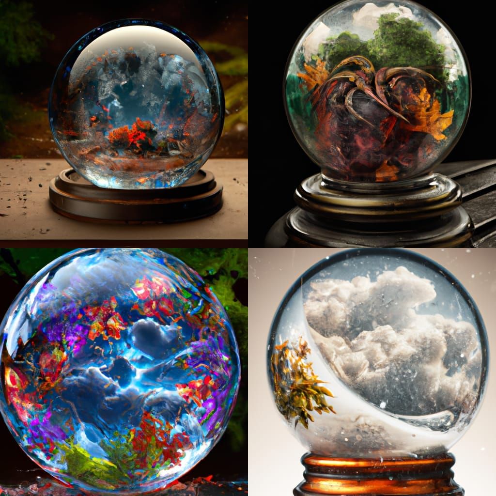 Four Seasons in a Glass Globe