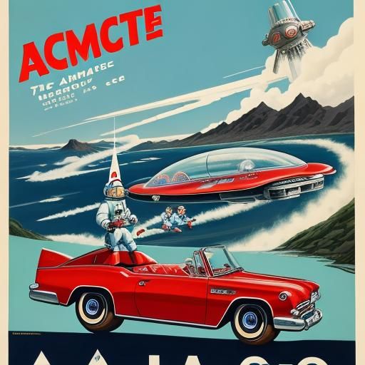space age family transportation advertisement, Acme corporat...