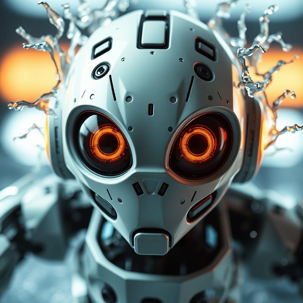 Cartoon Robotic Alien Machine in Full View