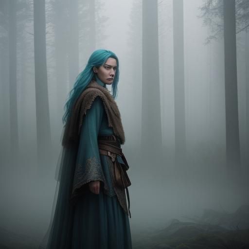 RPG Characters Stand Heroically in Misty Forest