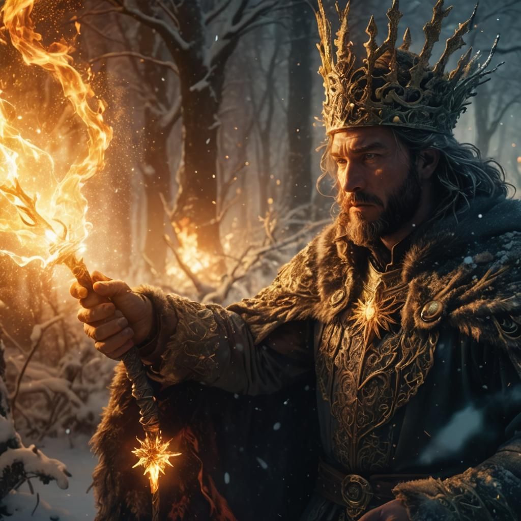 King of Winter Forest with Fire Magic