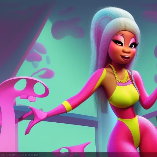 Nicki Minaj as 3D Digital Art Character