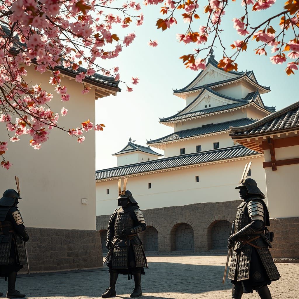 Himeji Castle in Spring and Autumn