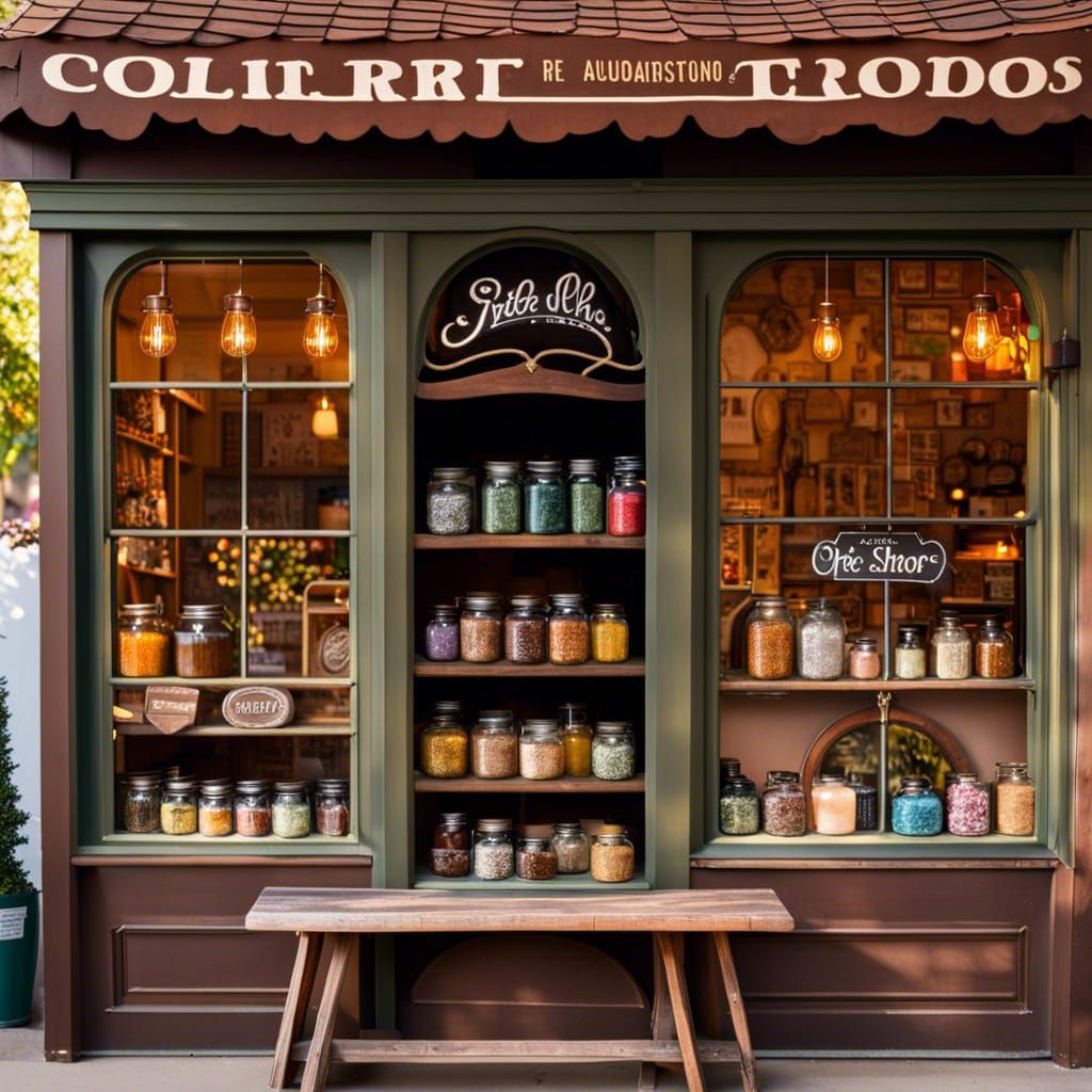 Charming Small Town Store with Rustic Vintage Aesthetic
