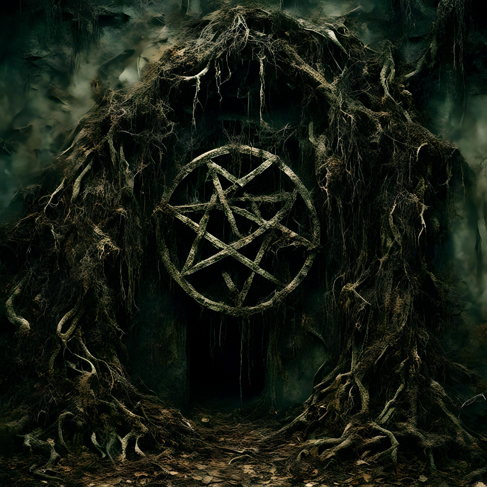 Macabre Pentagram in Black Metal Style