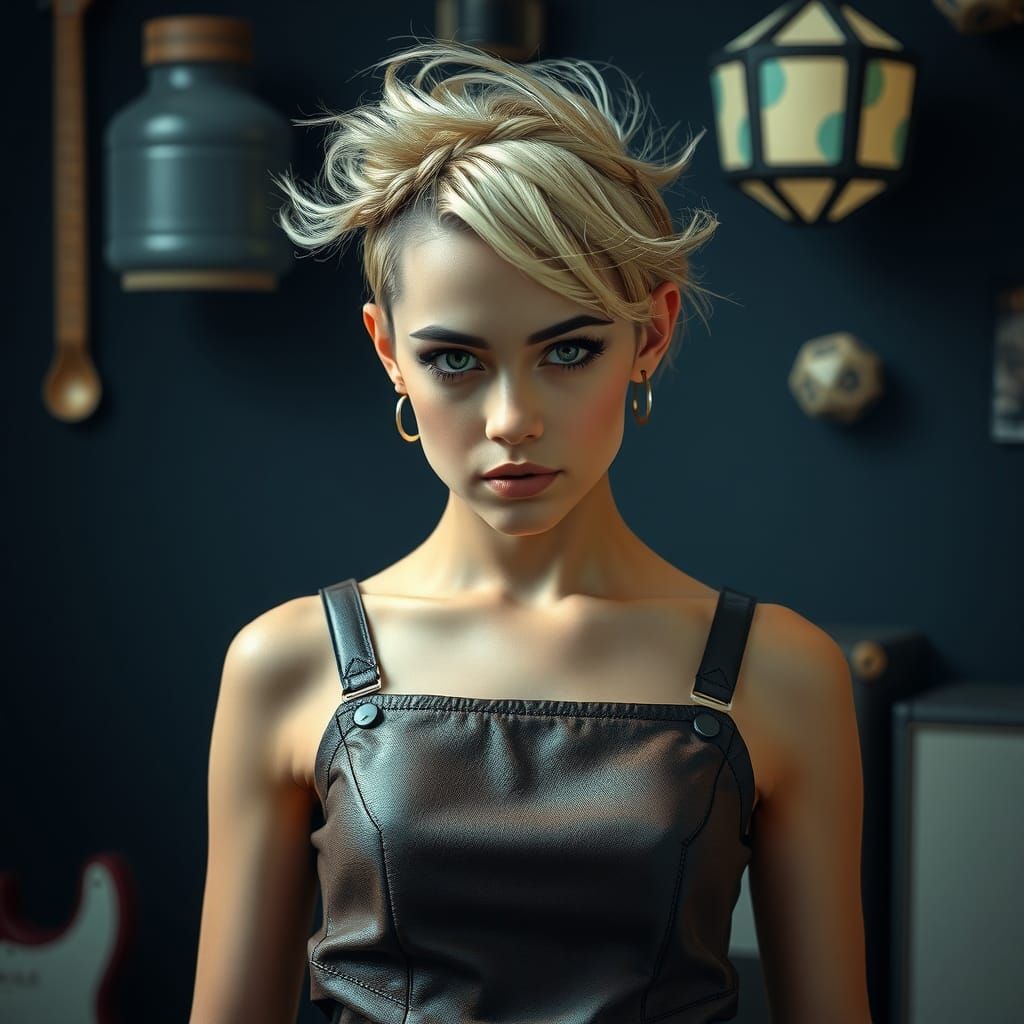 Young Woman with Mohawk in Photorealistic 8K