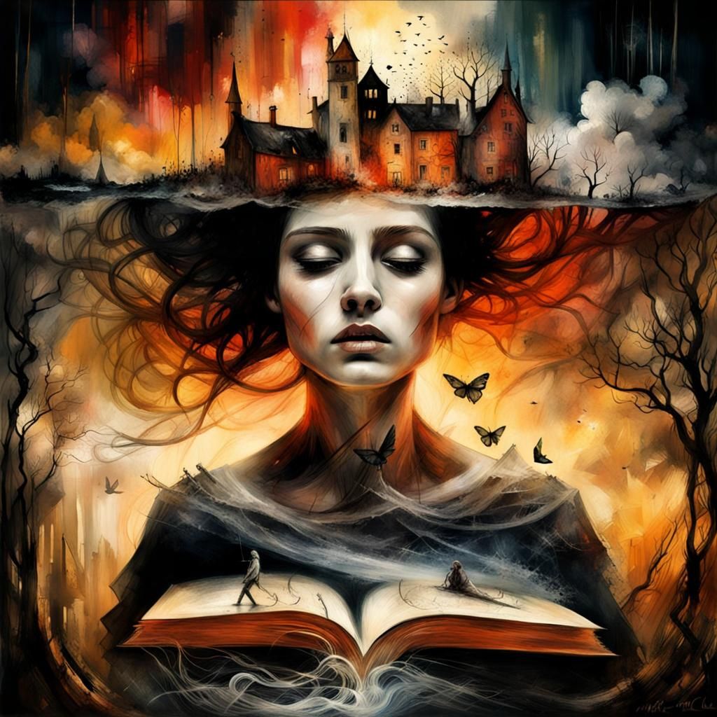 Bizarre Dreamscape in Art Brut Style