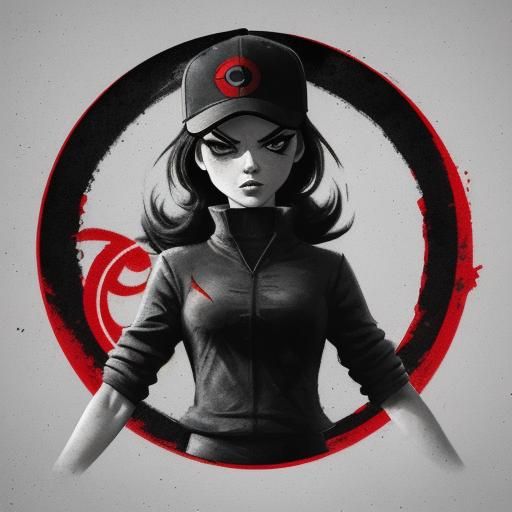 Team Rocket Grungy Logo with Pokeballs
