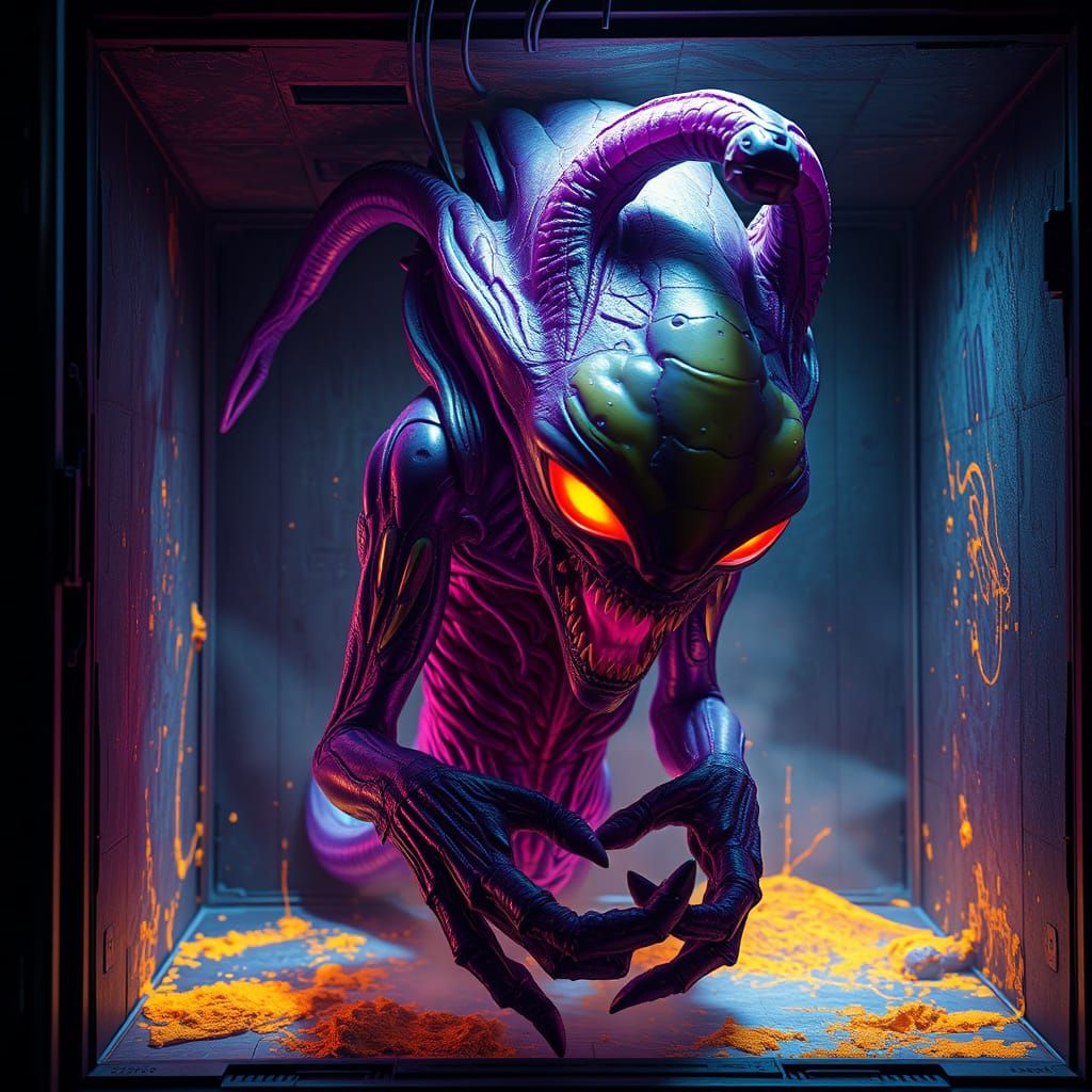 Dark Fantasy Alien Masterpiece in Volumetric Lighting