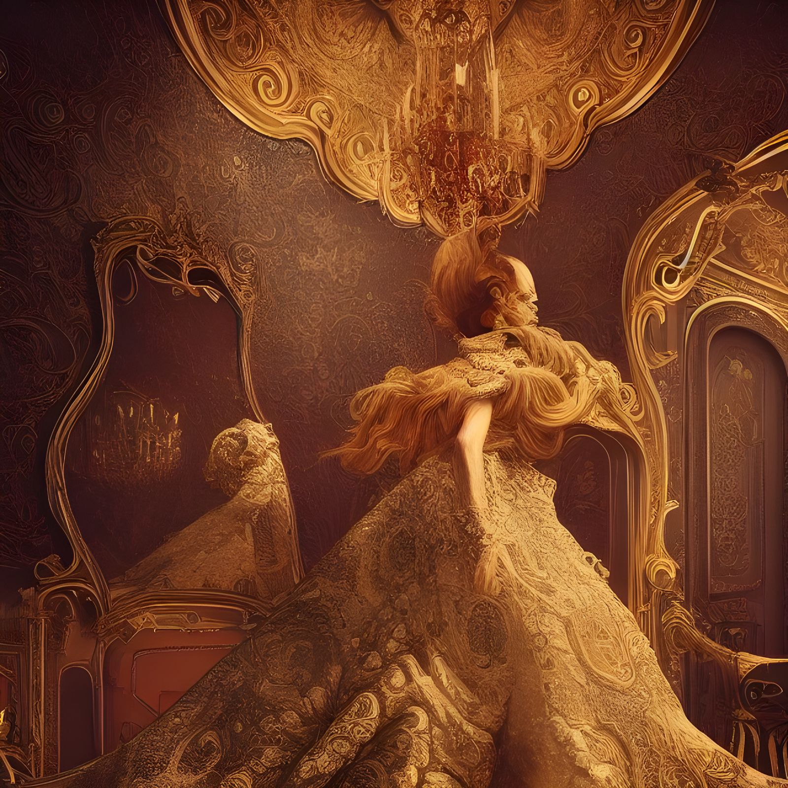 Intricate Bone Mask in Hyperrealistic Digital Art