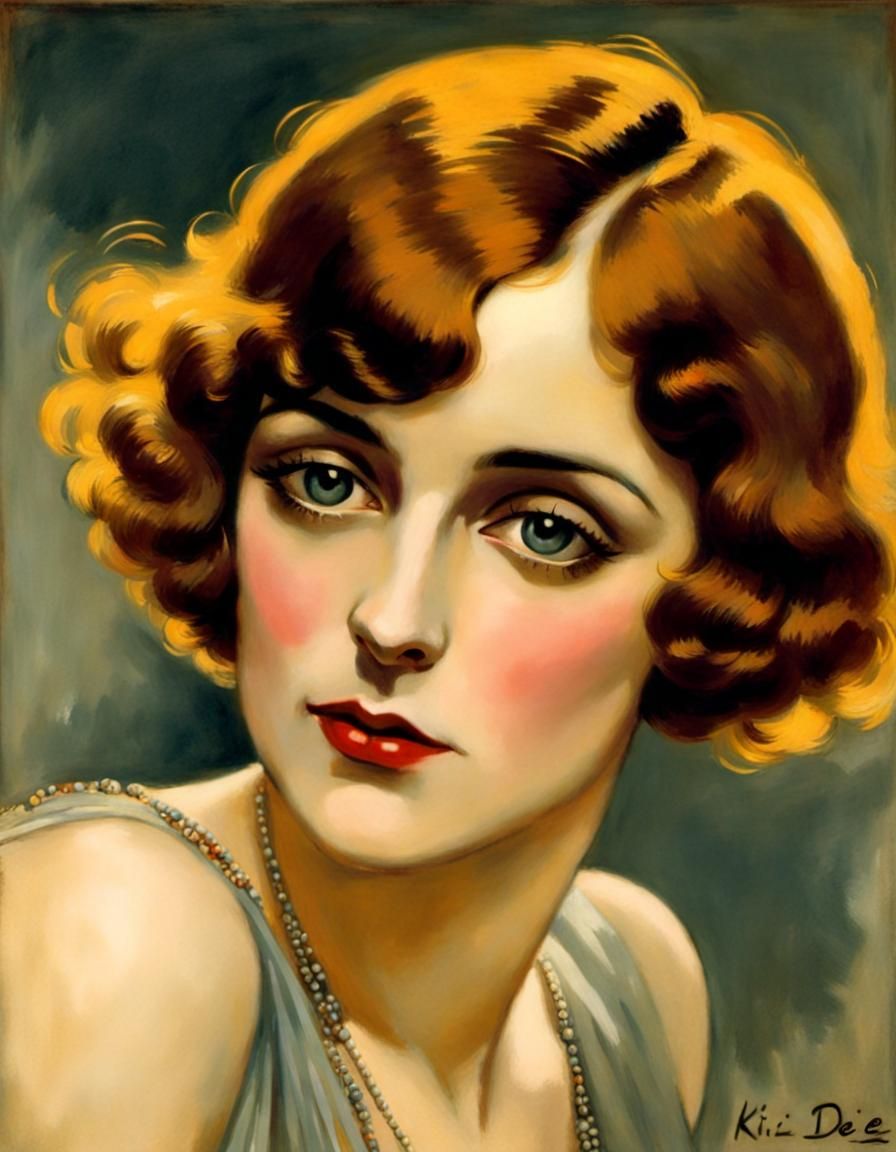Jazz Age Portrait Painting Inspired by Kiki de Montparnasse