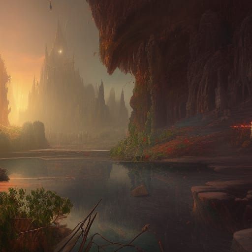 Fantastical Hammer in Detailed Matte Painting