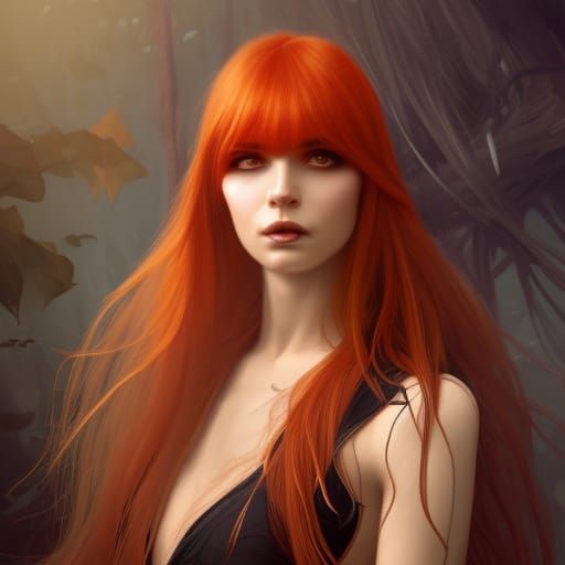 Vampire Elf Portrait in Hyperdetailed Style